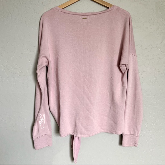 Lucky Brand Pink Tied Lightweight Sweatshirt - Picture 6 of 7